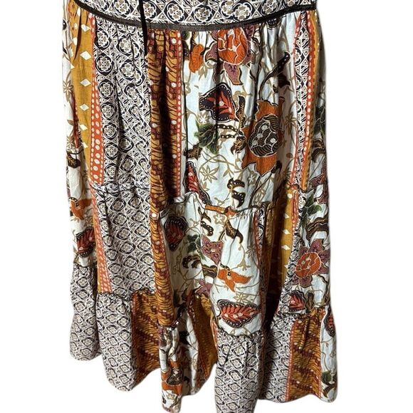 Vintage clues collection tiered patchwork floral bohemian shimmer dress 6 - Picture 4 of 8